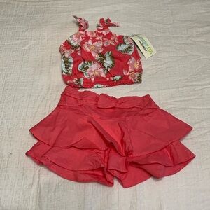 12 Month Pink Tank and Short Set